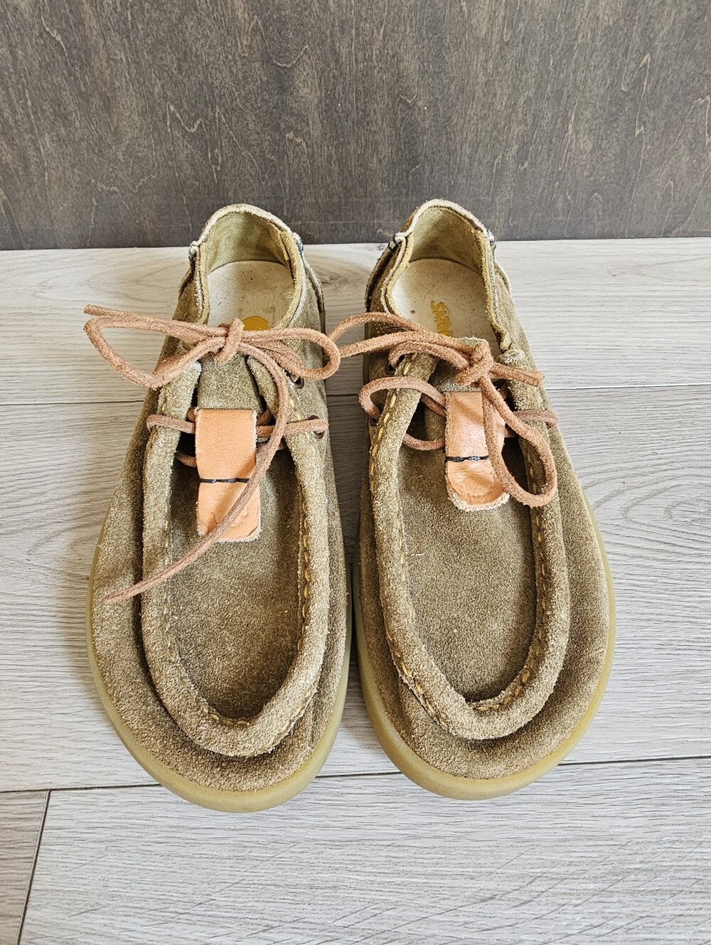 Satorisan Kwahu Suede Leather Moctoe Moccasin Style Sneakers, EU 38